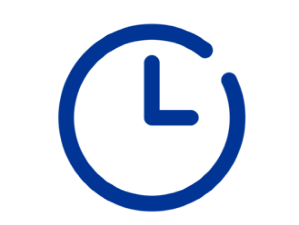 Blue clock icon