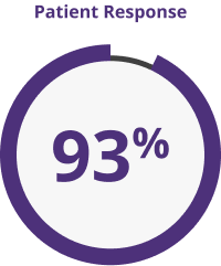 Pie chart with 93 percent