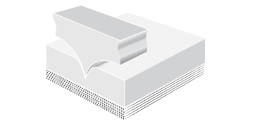 Compuntergeneriertes Bild, das die konkave Form des FINESSE Flex Loop auf der Oberfläche der ILM zeigt.