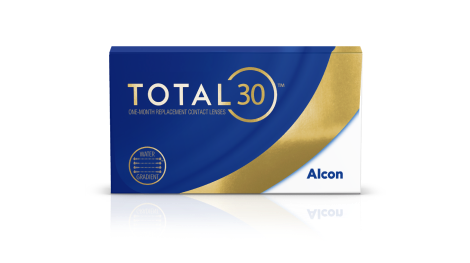 Produktverpackung für Total30 Monatskontaktlinsen von Alcon