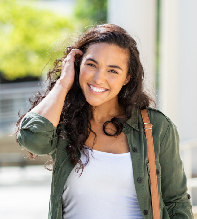 Young woman smiling