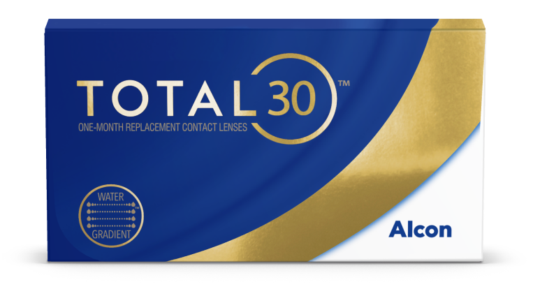 Total30 One-Month Replacement Contact Lenses product box by Alcon