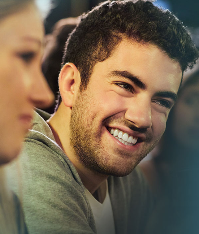 Young man smiling